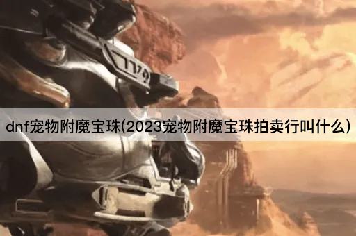 dnf宠物附魔宝珠(2023宠物附魔宝珠拍卖行叫什么)