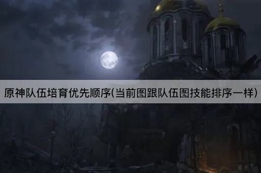 原神队伍培育优先顺序(当前图跟队伍图技能排序一样)