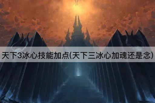 天下3冰心技能加点(天下三冰心加魂还是念)