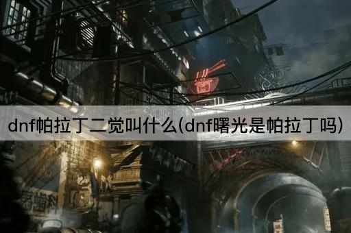 dnf帕拉丁二觉叫什么(dnf曙光是帕拉丁吗)