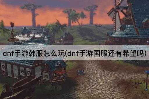 dnf手游韩服怎么玩(dnf手游国服还有希望吗)