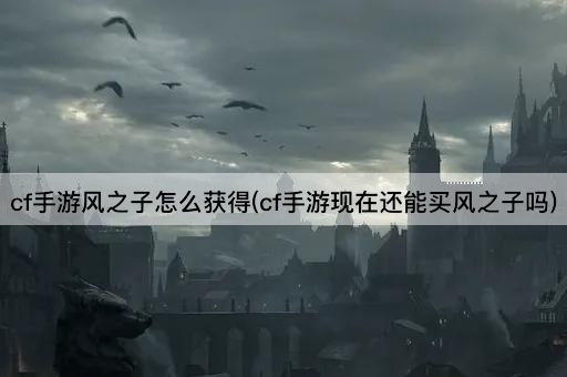cf手游风之子怎么获得(cf手游现在还能买风之子吗)