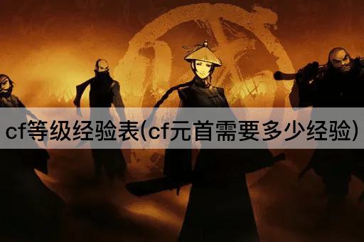 cf等级经验表(cf元首需要多少经验)