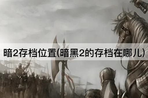 暗2存档位置(暗黑2的存档在哪儿)